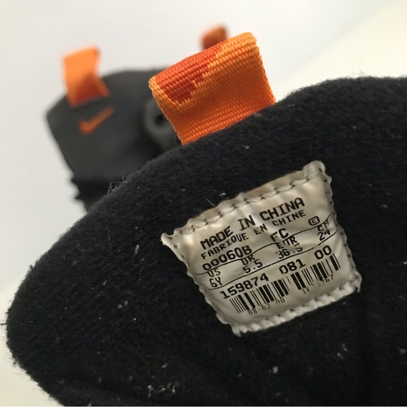 Vintage 2000 Nike ACG Govy Black Grey Orange Hiking Snow Boots - Picture 9 of 10